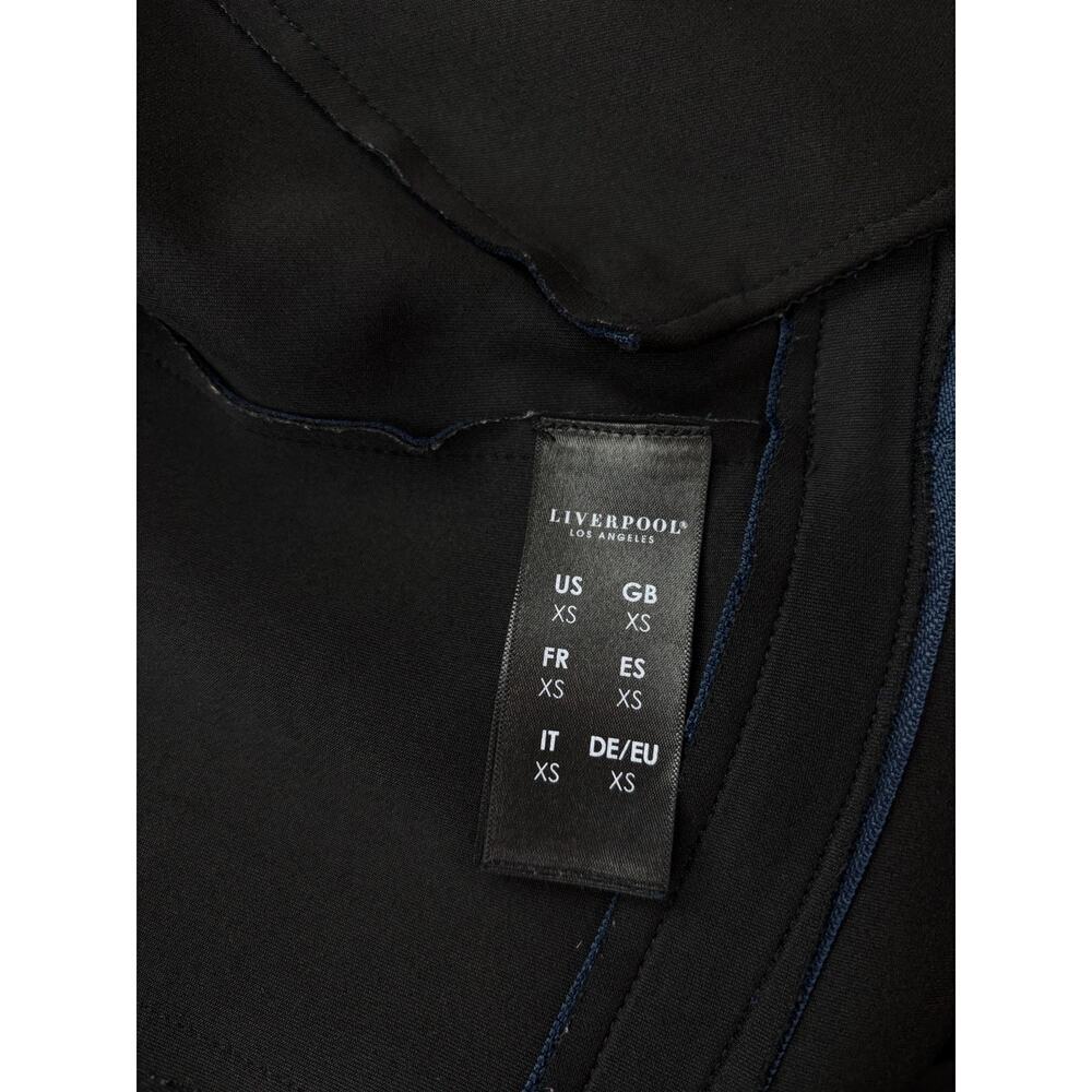 LIVERPOOL Moto Microsuede Zip Jacket Size XS Navy - Picture 4 of 6